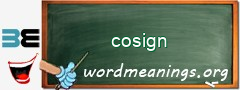 WordMeaning blackboard for cosign